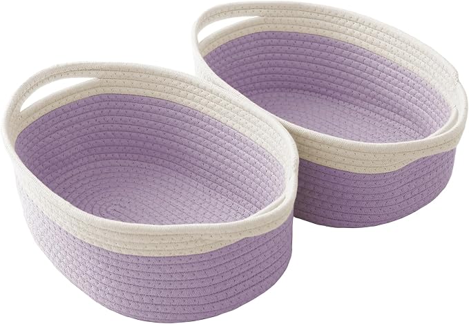 Woven Basket, Small Rope Storage Bin by JMvicyroam