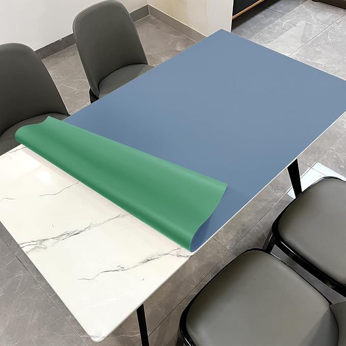 Leather Table Cover, 1.8mm Thick, 30x48 Inch Desk Cover, Large Desk Mat by Zinkooat