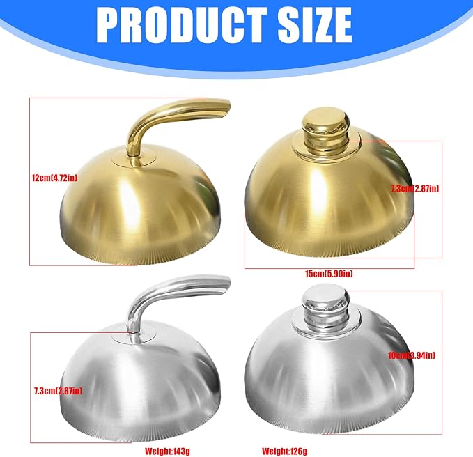 Matte Nonrust Steel Food Cover 15cm Rustproof Kitchens BBQ Grills Protectors - Image 3