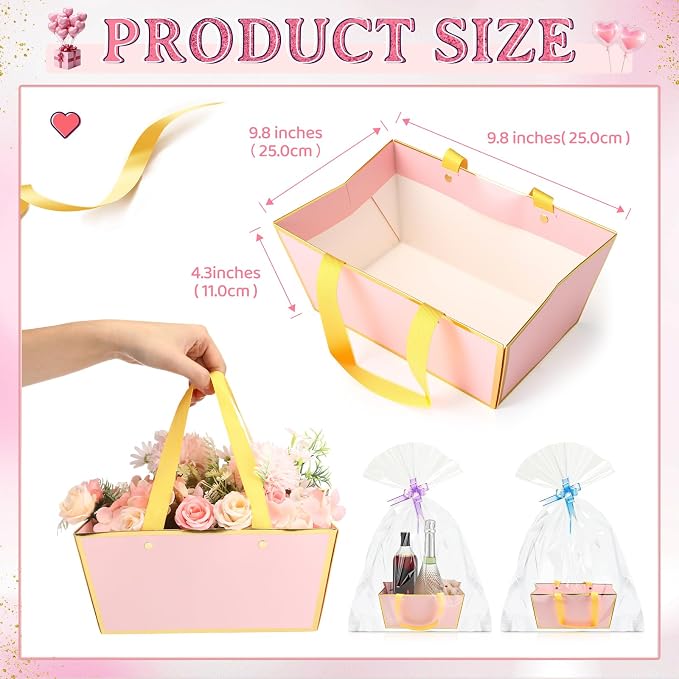 Tuanse 30 Pcs Basket for Gift Empty DIY Bulk Gift Basket Kit - Image 2