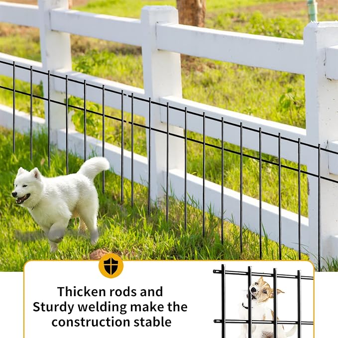 Adavin Small or Medium Animal Barrier Fence, 15 Pack Black 20 InX12 In Dog - Image 3