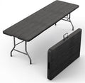 8 Feet Foldable Table with Built in Handle & Steel Legs | Heavy Duty Portable | by OurModernSpace