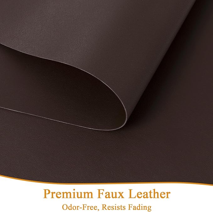 SHACOS Placemats Set of 6 Faux Leather Waterproof Leakproof Wipeable PU - Image 7