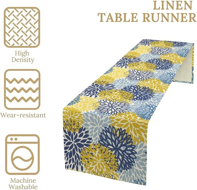 Dahlia Flower Table Runner - Image 5