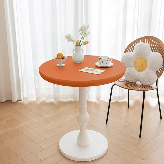 Fall Round Fitted PU Tablecloth - Image 4