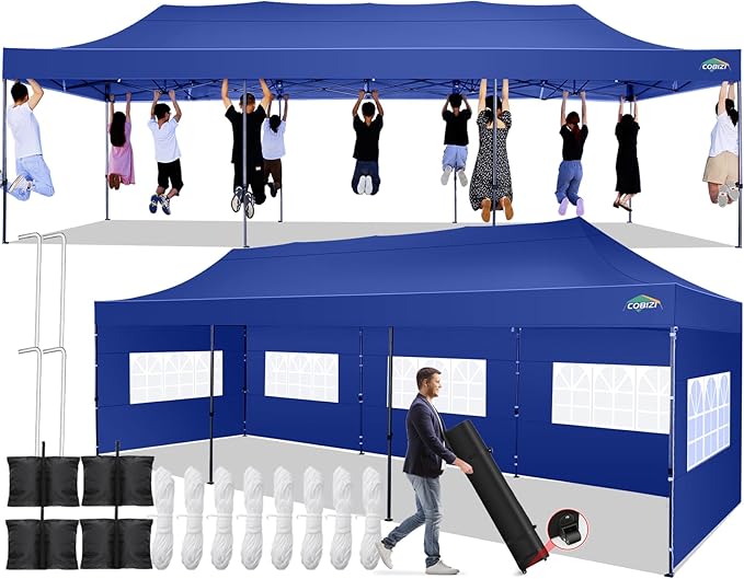 COBIZI 10x30 Pop up Canopy Tent 10x30 Canopy by COBIZI