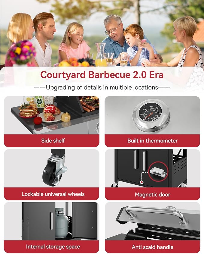 Aoxun 4-Burner Propane Grill - Image 7