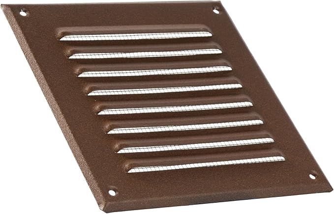 Vent Systems - 5 x 5 Inch Brown Metal Square Soffit Air Vent Grille Cover - Image 8