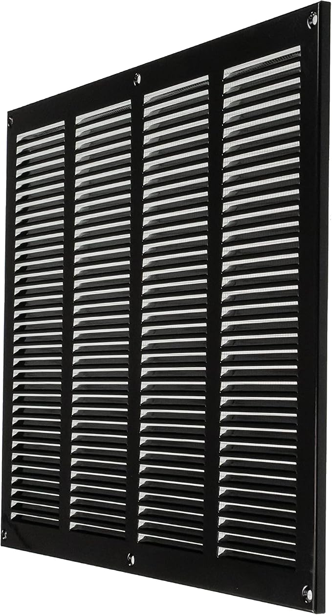 Repa Market Air Vent Cover 16x12 Inch Black Galvanized Steel Louvered Grill - Image 7