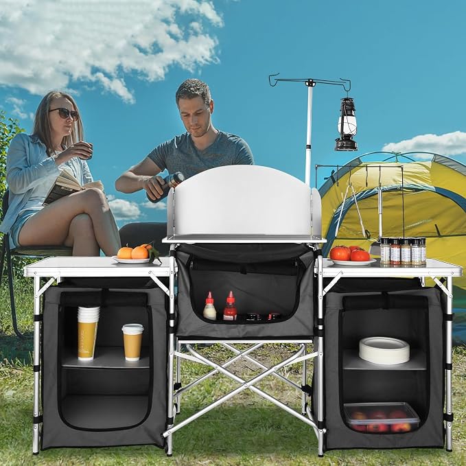 VEVOR Camping Kitchen Table, Folding Outdoor Cooking Table - Image 2