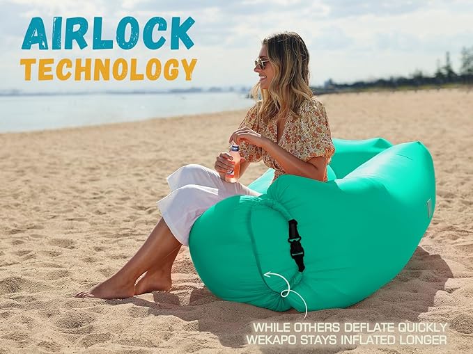 WEKAPO Inflatable Sun Lounger, Air Sofa, Waterproof and Leak-Proof, Picnics and - Image 5