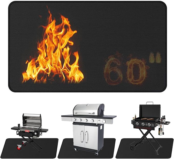 Large 60x40 Inch BBQ Under Grill Mat by JDUanL