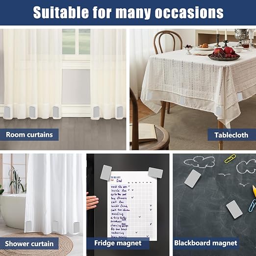 16 Pcs Outdoor Curtain Weights, 8 Pairs Upgrade to Heavier Magnetic Drapery - Image 7