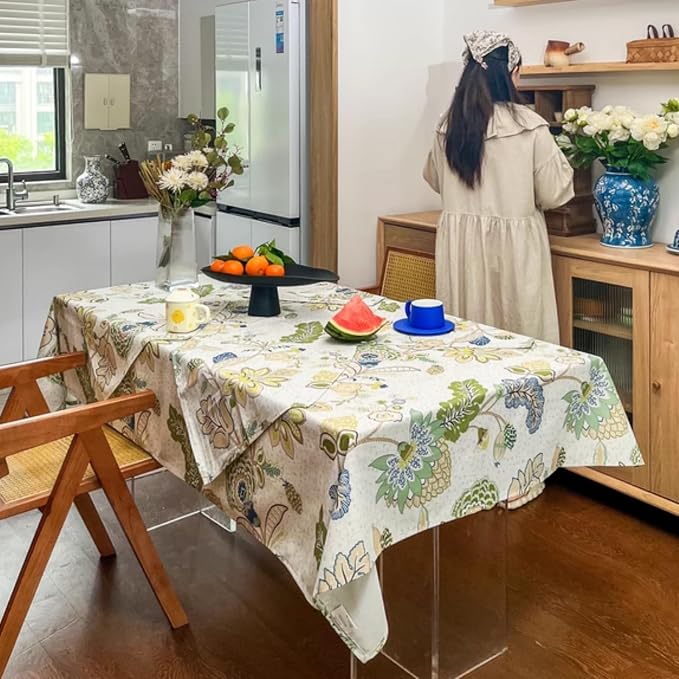 Spring Rectangular Tablecloth 120 x 60 Inch, Print Floral Waterproof Rectangle - Image 3