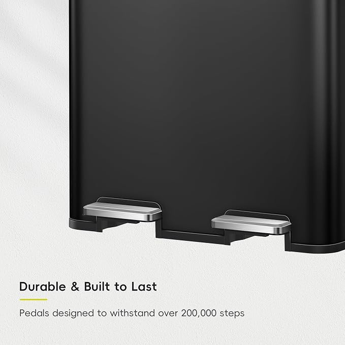 EKO Edison 8+8 Gallon Dual Trash Can - Image 7