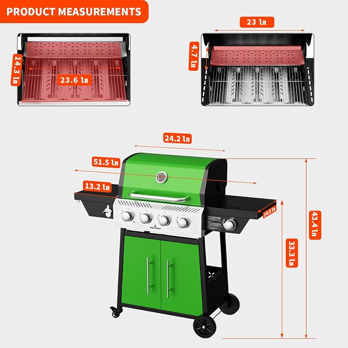 4-Burner Propane Gas BBQ Grill - Image 2