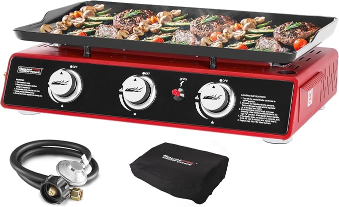 Royal Gourmet PD1301R 3 Burner Tabletop Propane Gas Griddle by RoyalGourmetCorp