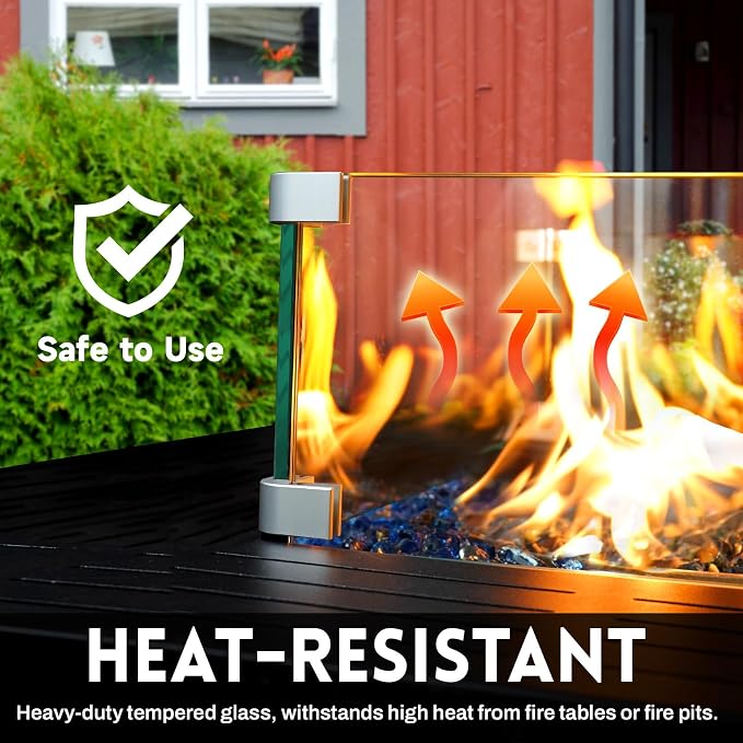 Fire Pit Wind Guard, Thick Glass and Easy Installation - Image 5