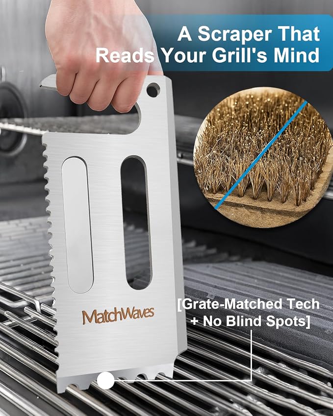 Stainless Steel Grill Scraper for Traeger Grills, Grill Grate Cleaner - Image 7
