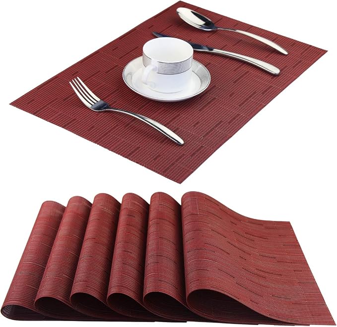 Plastic Placemats, Non Slip Washable Placemats by PandaPalm