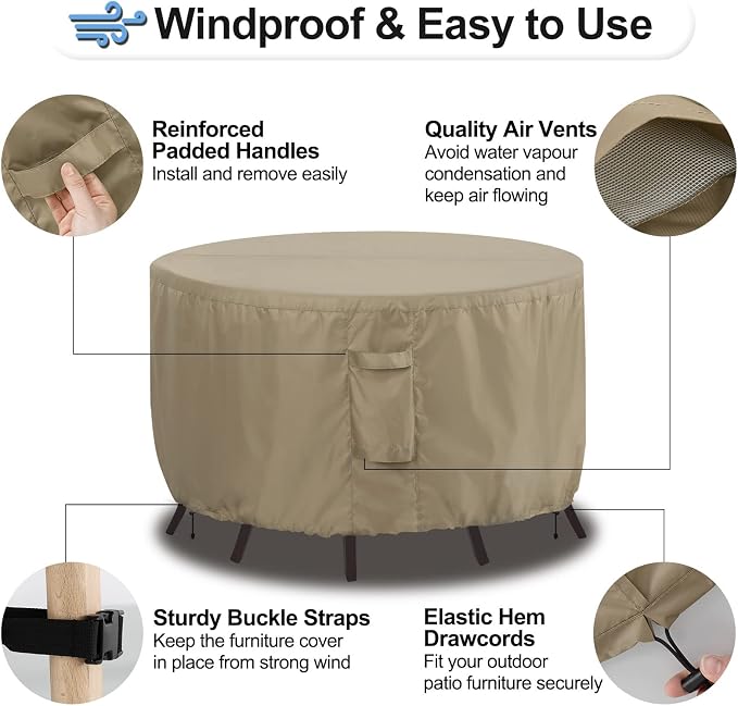 OutdoorLines Outdoor Waterproof Patio Table Furniture Set Covers - Image 5