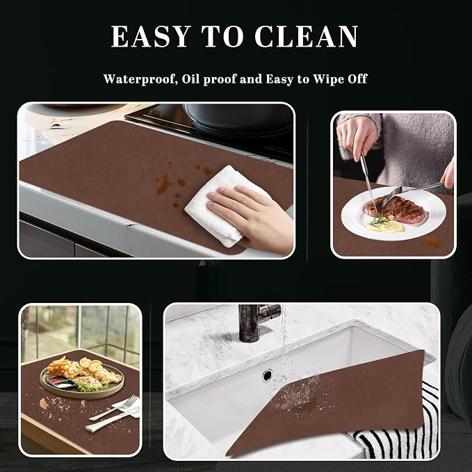 Faux Leather Placemats, Heat-Resistant, Waterproof and Oil-Proof, Reversible - Image 6