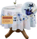 Maison d' Hermine Table Cloth Round Table 100% Cotton 63 Inches Tablecloth by MaisondHermine
