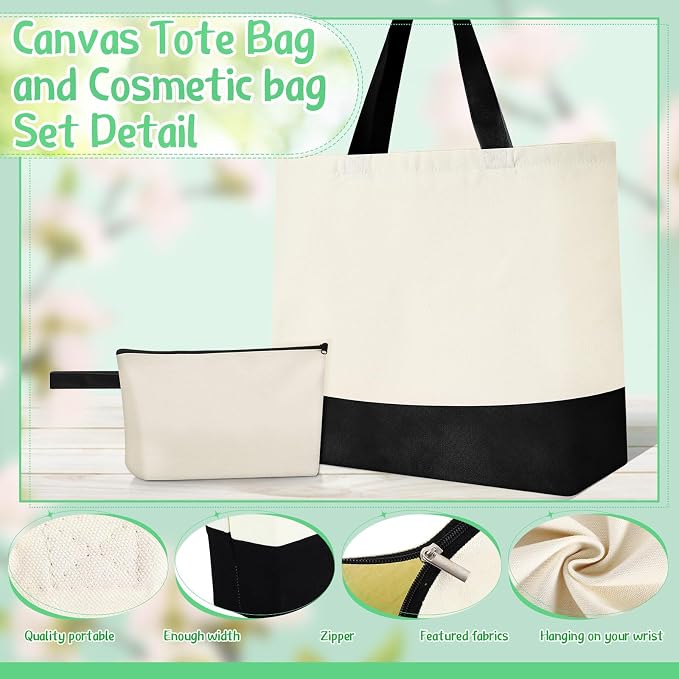 Sanwuta 24 Pcs Canvas Tote Bags Bulk - Image 3