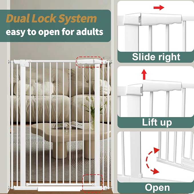 40.55" Tall 1.37" Ultra Narrow Spacing Dogs Pets Baby Gate - Image 8