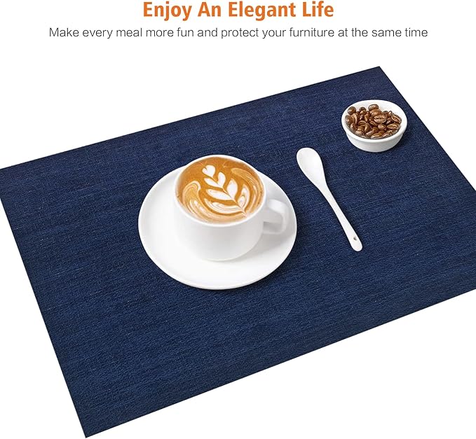 Placemats Set of 6, Heat and Stain Resistant Indoor/Outdoor Place mats - Image 6