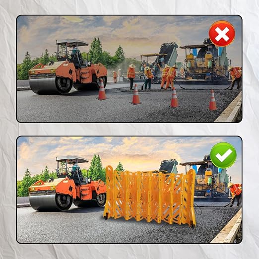 Yeeoy 13 Foot Safety Barrier, Expandable Mobile Barricade System, Commercial - Image 5