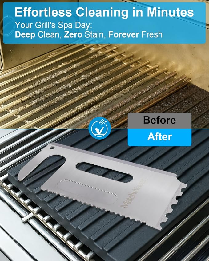 Stainless Steel Grill Scraper for Traeger Grills, Grill Grate Cleaner - Image 6