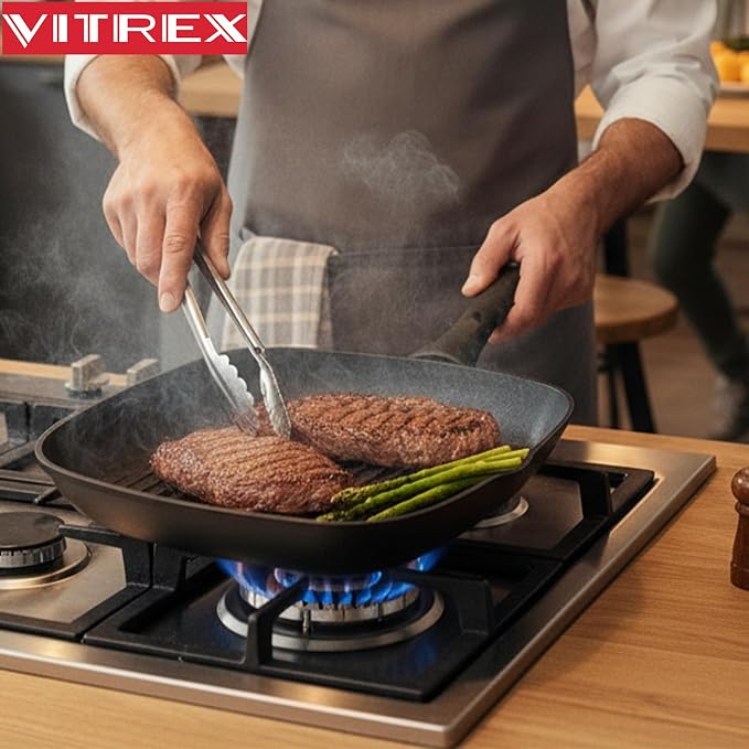 VITREX Nature 11-Inch Forged Aluminum Grill Pan - Image 3