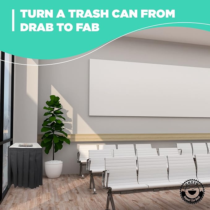 Square Black Trash Can Topper Cover - Image 6