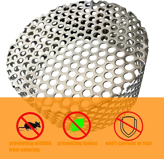 PVC Termination Cap Vent Cover, Stainless Steel Mesh Screen Vent Cover Slot - Image 5