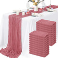 20 Packs Cheesecloth Table Runner 10FT Long Boho Gauze Fabric Table Runner by Lamshionow