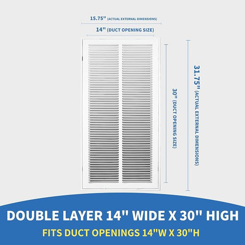 14x30 Return Air Grille, Return Air Vent Cover - Image 2