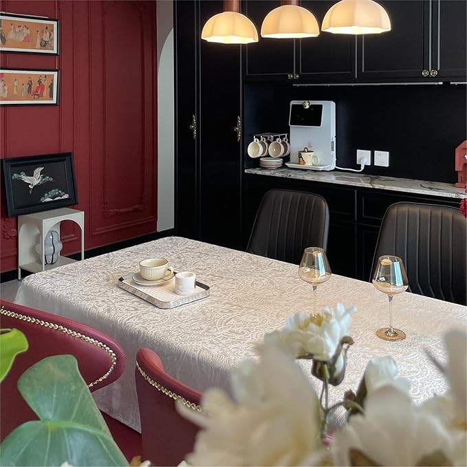 Jacquard Square Tablecloth, Thick Kitchen Dining Table Cloth - Image 3
