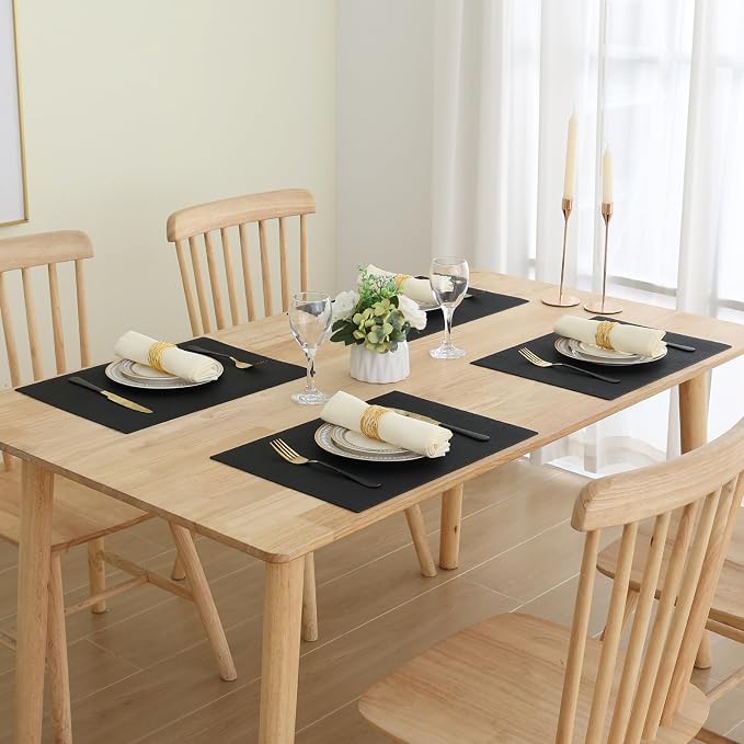 Homaxy Faux Leather Heat Resistant Placemats - Image 7