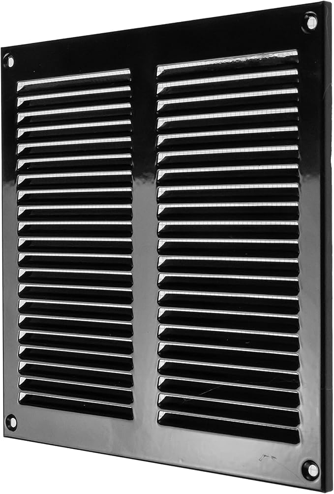 Repa Market 8x8 Inch Air Vent Cover/Black Galvanized Steel Louvered Grill Cover - Image 7