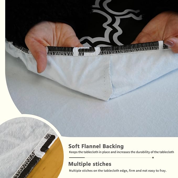 Rectangle Picnic Table Cloth, Elastic Waterproof Fitted Vinyl Tablecloths - Image 6