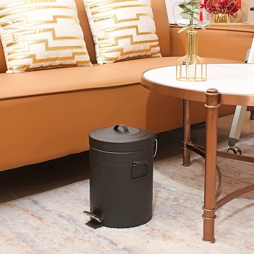SIMPLEMADE Round Step Trash Can, Stainless Steel - Image 6