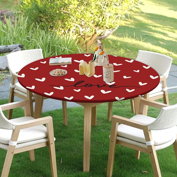 Valentines Day Round Fitted Tablecloth - Image 3