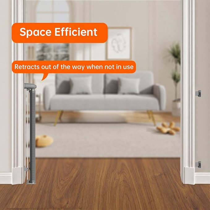 Scalable Safety Door, pet/Dog/cat Temporary Door, Baby Safety gate, mesh Soft - Image 4