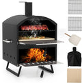 Happygrill Pizza Oven Outdoor, 16” 2-Layer Wood Fired Pizza Maker by HAPPYGRILL