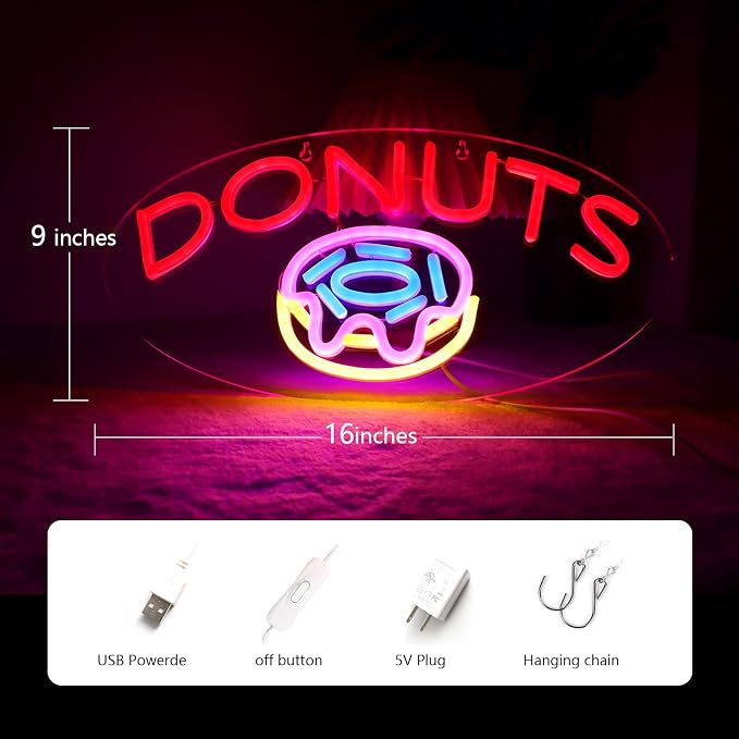 JFLLamp DONUTS Neon Signs for Wall Decor Neon Lights for Business Led Signs - Image 4