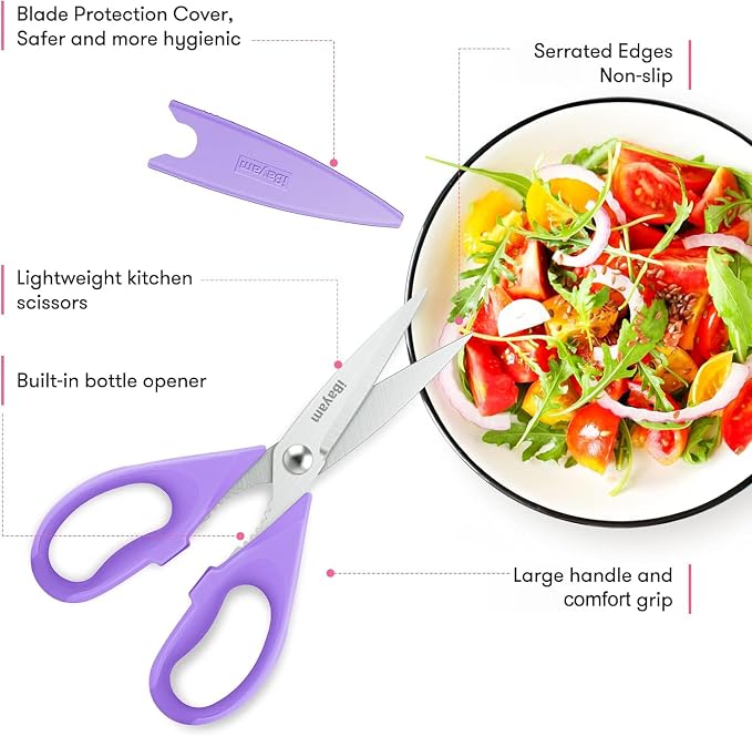 Purple Kitchen Accessories, Pastel Purple Kitchen Utensils, iBayam Heavy Duty - Image 2