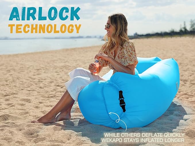 WEKAPO Inflatable Sun Lounger, Air Sofa, Waterproof and Leak-Proof, Picnics and - Image 5