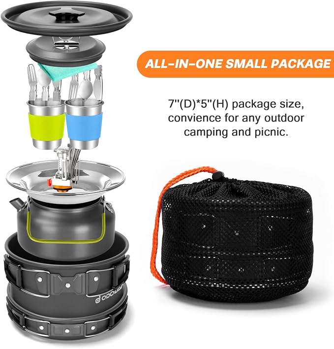 Odoland 16pcs Camping Cookware Set - Image 5