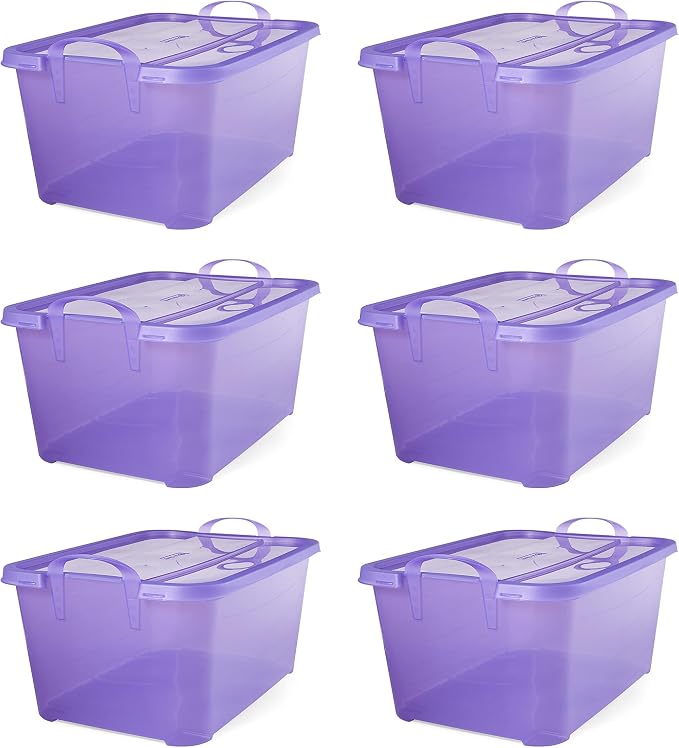 Life Story 6 Pack Light Duty Stackable Storage Bin, 55 Quart Home Organizer - Image 2
